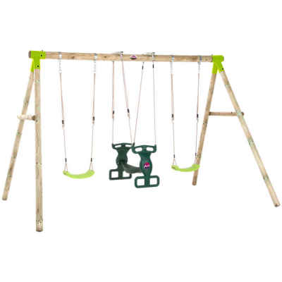 Plum Vervet Wood Swing Set
