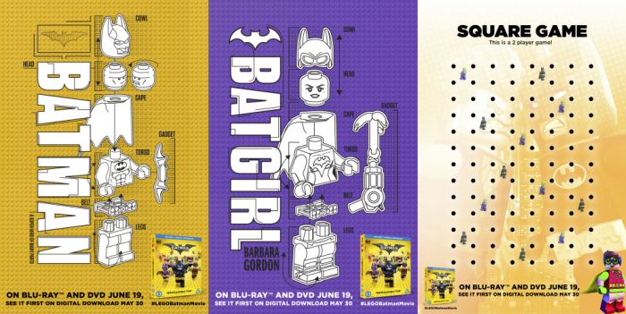 The LEGO Batman Movie  - free printable colouring and activity sheets