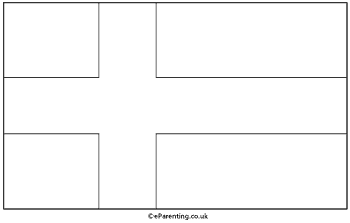 The Swedish Flag Colouring Picture