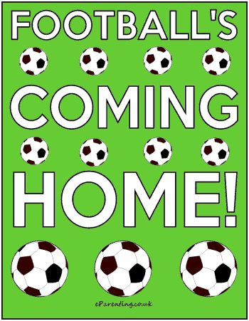 Football's Coming Home Printable Poster