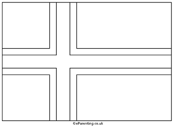 The Icelandic Flag Colouring Picture