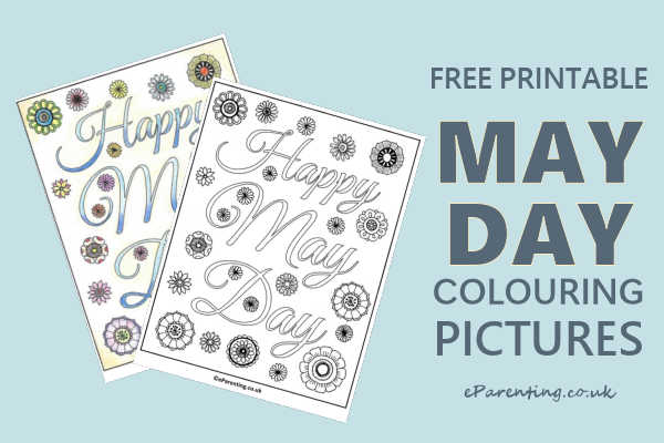 Happy May Day Colouring Pictures Header