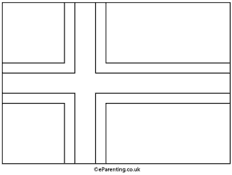 The Norwegian Flag Colouring Picture