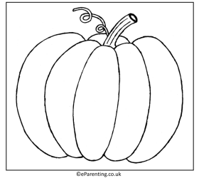 Pumpkin Thanksgiving Colouring Picture
