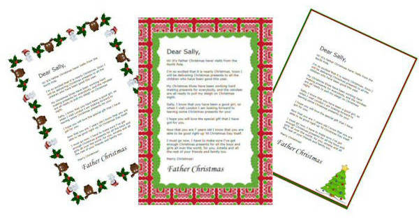 Free Printable editable Letters From Santa