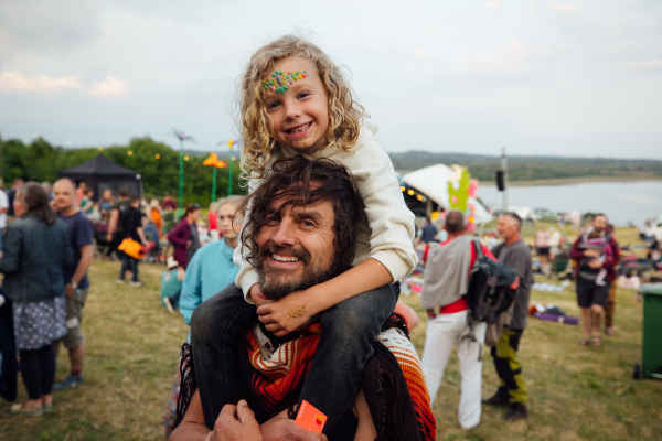 Family at a festival