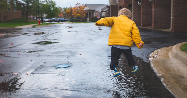 Fun Things To Do On A Rainy Day - like jumping in puddles!