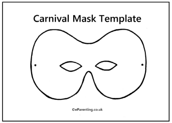 Printable Carnival mask Template