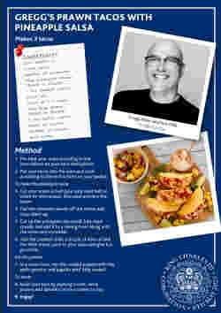 Gregg Wallace's Prawn Tacos with Pineapple Salsa