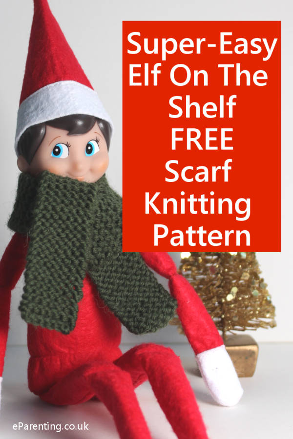 Super-Easy Elf On The Shelf Free Scarf Knitting Pattern