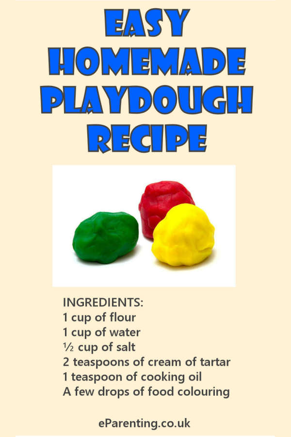 Easy Homemade Playdough Recipe