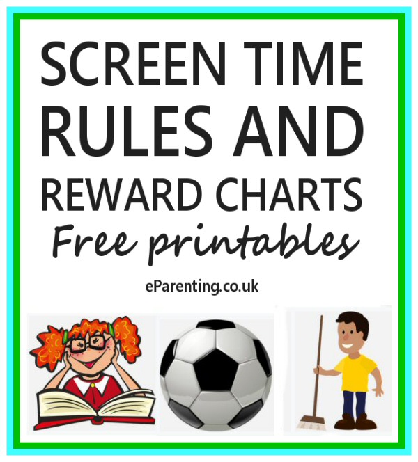 Screen Time Rules and Reward Charts Printables