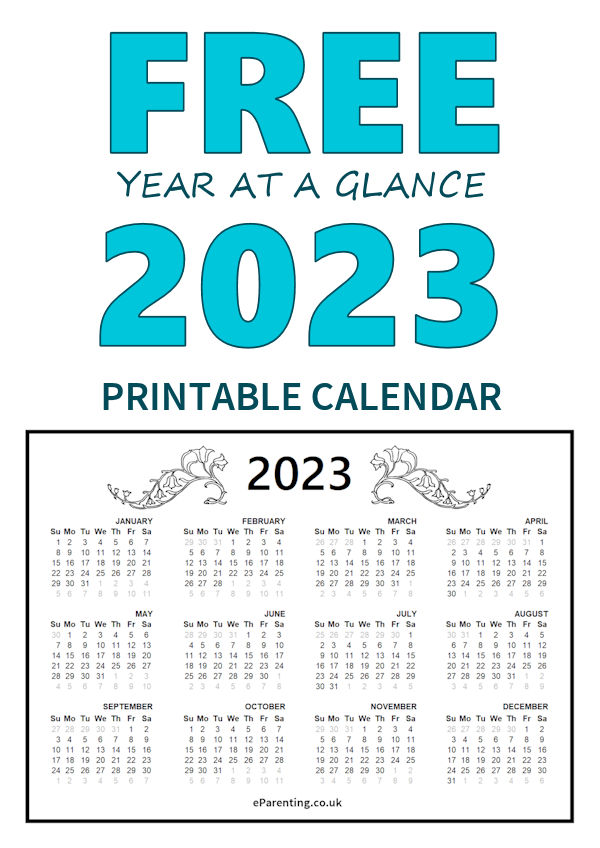 2023 Free Printable Calendar PDF