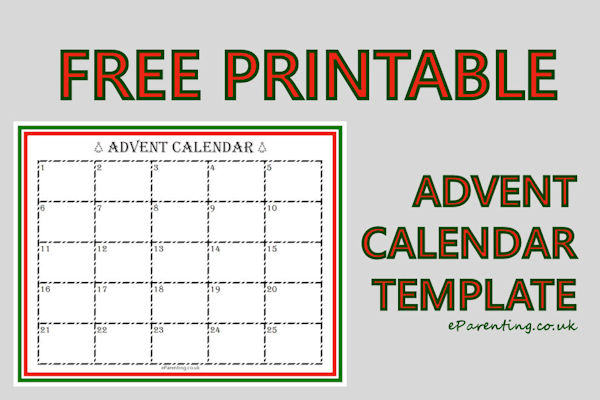 Advent Calendar Template 2024 Free Printable