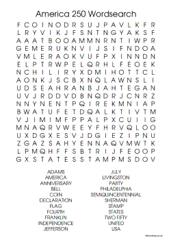America 250 Word Search