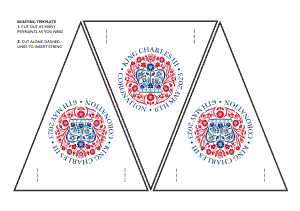 Coronation Emblem Bunting - English