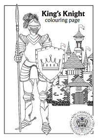 King's Knight Colouring Picture