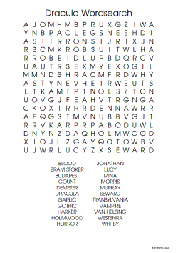 Dracula Word Search