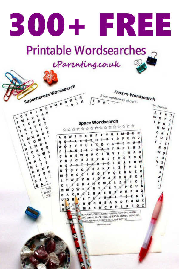 300+ Free Printable Wordsearches