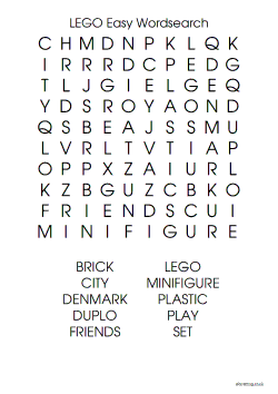 LEGO Easy Word Search
