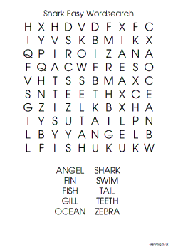 Shark Easy Word Search
